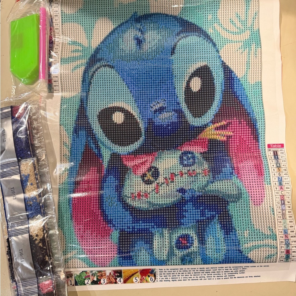 Lot of 3 Stitch Diamond Painting Kits (Pack of 3 different Stitch Designs) NEW